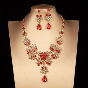 Red jewelry set